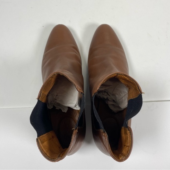J Crew Cognac Brown Chelsea Pull On Boots Ankle Booties size 8 EO824 - Picture 9 of 11